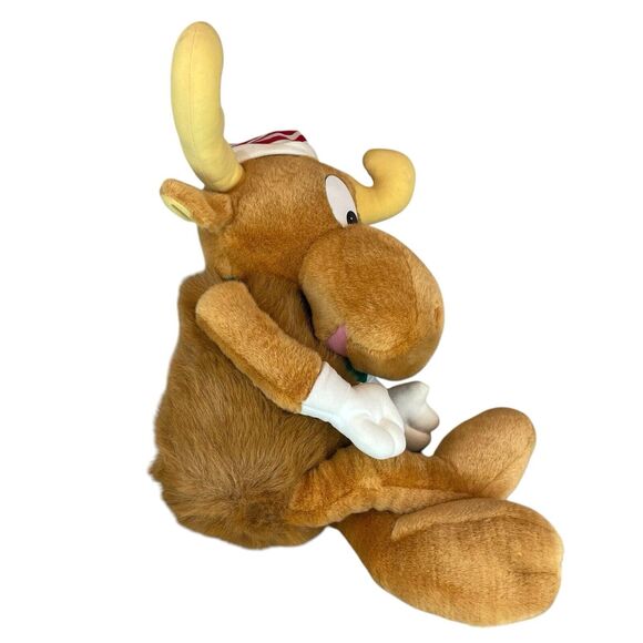 Vintage 90s Bullwinkle Moose Christmas Plush 24” Macy's Stuffed Animal Doll - Picture 5 of 10